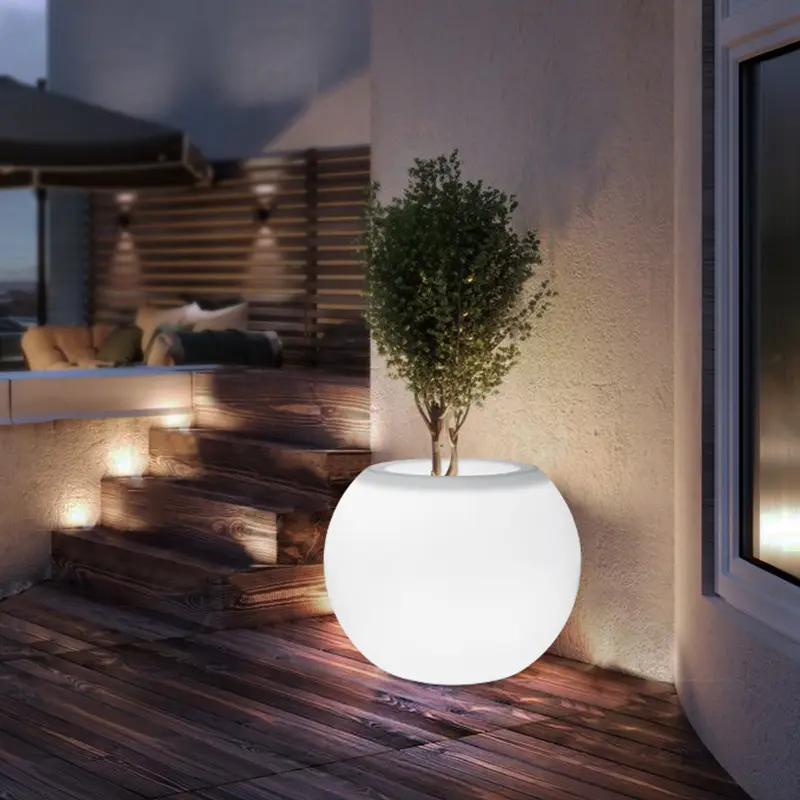 Nuovo stile rialzato fioriere da giardino vasi per piante da giardino in metallo per fioriera intelligente contenitore per illuminazione a Led vasi di fiori e fioriere