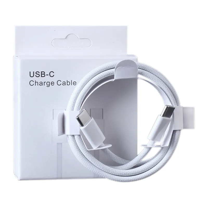 Venta al por mayor 60W USB C Cable 15 pro Max 1m 2M Cable trenzado tipo C a tipo C 15 pro 15 plus