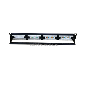 Cat5e/Cat6/Cat6A Panel de conexión de red telefónica montado en la pared de 24 puertos 1U Altura FTP/UTP Panel vacío en blanco Usar sistema de red - Product Image 1