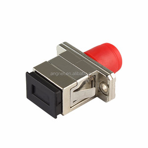 光纤解决方案SC UPC光纤适配器SC-FC混合适配器FTTH单工光学适配器 - Product Image 1