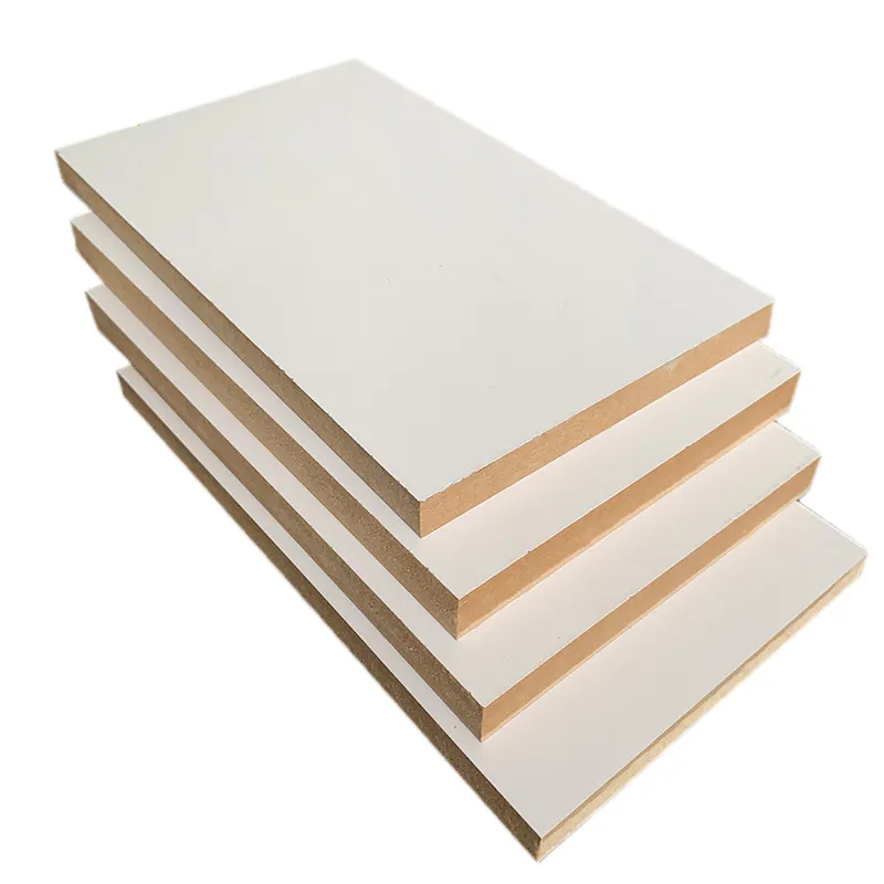 Arserwood ATI Marca Blanco Melamina Frente 4x8 papel de melamina laminado Mdf 15mm MDF blanco Para Muebles Tablero de MDF