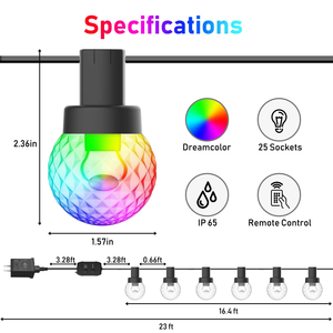 Пульт дистанционного управления с управлением приложением Smart G40 цвет RGB медный провод струнные огни музыкальный контроль водонепроницаемый ночной клуб свет - Product Image 2