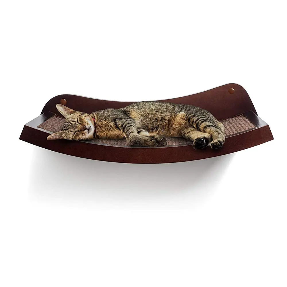 Großhandel Cat Pet Home Dekorative Wand Holz halterung Floating Shelf Set Cat Wandre gal