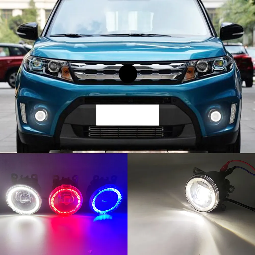 2 funzioni Auto LED DRL luce di marcia diurna Auto angelo occhi fendinebbia fendinebbia per Suzuki Vitara 2015 2016 2017 2018