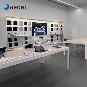 RECHI APR Electronic Store <strong>Design</strong> Wooden <strong>Display</strong> Counter <strong>Table</strong> for Mobile Phone Shop Accessory Wall <strong>Display</strong> Cabinet with Hooks - Product Image 4