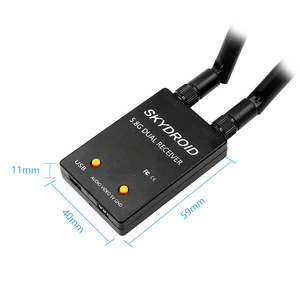 Skydroid כפול 5.8ghz 150ch <span class=keywords><strong>fpv</strong></span> מקלט vtx טלפון אנדרואיד rc רחפן חלקים uc vc 5v מתח כפול פלסטיק