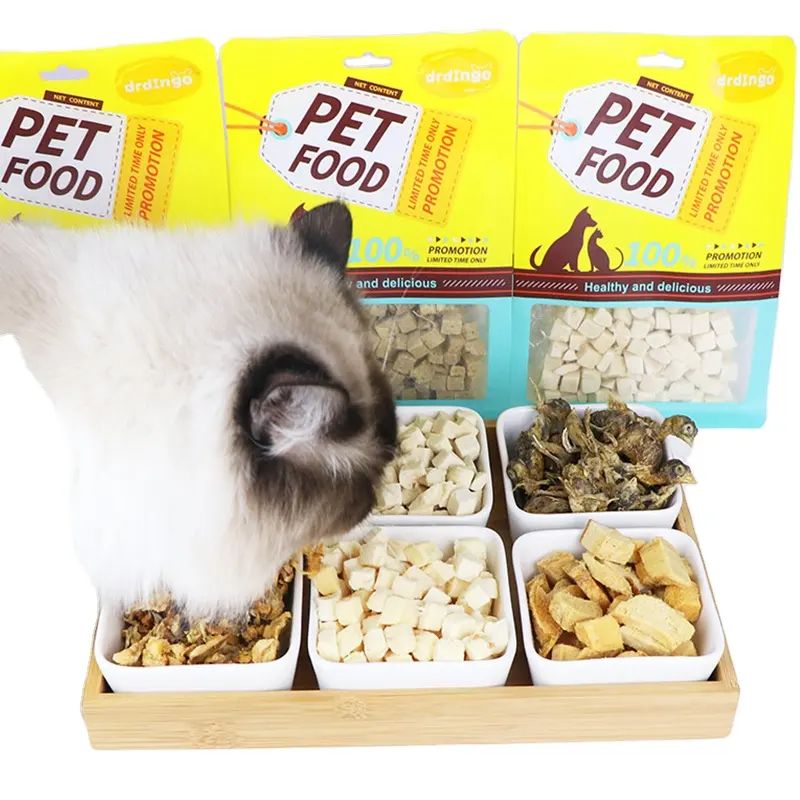 Kg assaggiatore pacchetto Snack per animali domestici ad alto contenuto proteico pollo pesce anatra manzo quaglia Multi carne cubetti liofilizzati per cani e gatti