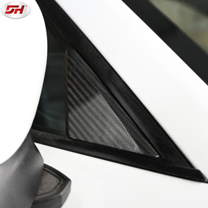 Porsche için 2 adet karbon Fiber pencere üçgen etiket 718 981 991 2016 + modelleri yan pencere değiştirme plakası - Product Image 4