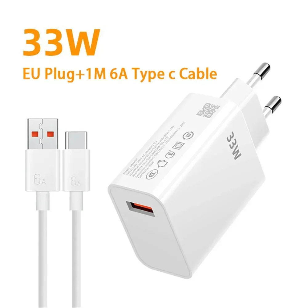 Chargeur UE blanc et câble de 1 M