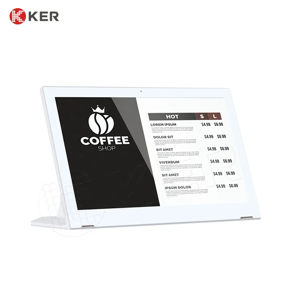 Lcd Digital Signage Restaurant Menu Board 1080p Display 23.8 inch Android System touch Digital Signage Electronic Menu