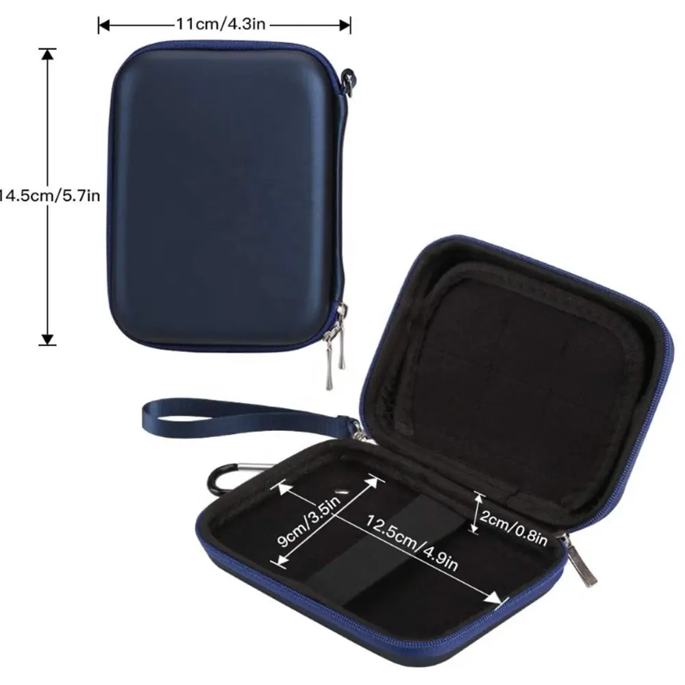 Hot Sale mit externem Festplatten gehäuse Travel Storage Power Bank Case für Ladegerät USB-Kabel Batterie fach