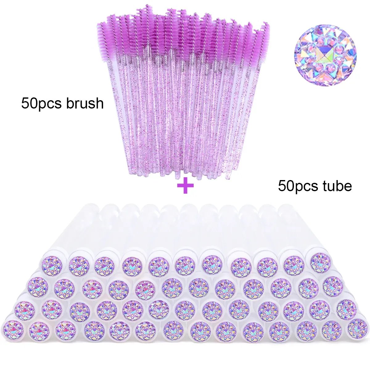 50 pièces de verre violet