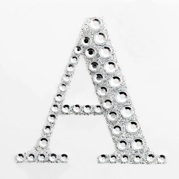 Autocollants de lettres de l'alphabet en strass de haute qualité