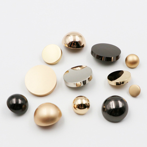 Custom Sewing <strong>Loop</strong> <strong>Shank</strong> <strong>Button</strong> 19mm Round Dome Gold Zinc Alloy With Plating Technique - Product Image 1