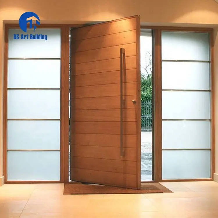 Porte pivotante en bois DS pour l'ingénierie de la porte d'entrée en bois