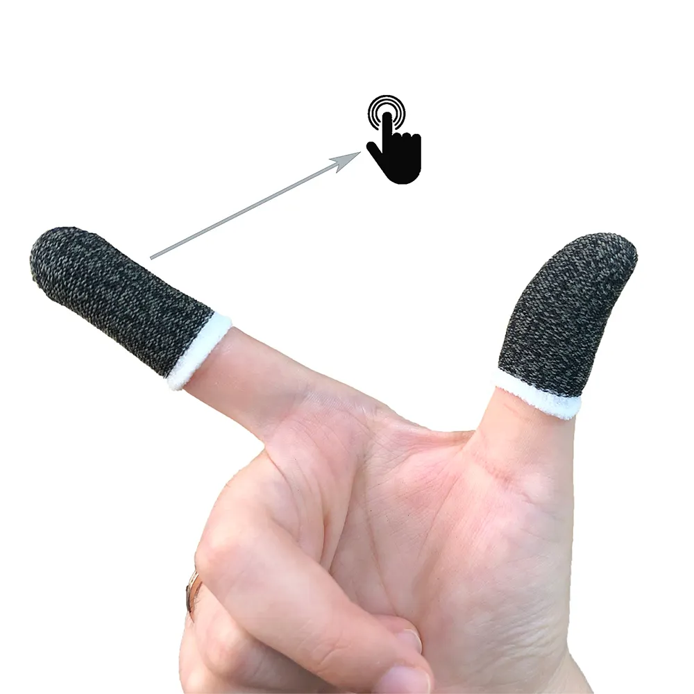 ปลอกนิ้วกันเหงื่อกันลื่นหน้าจอสัมผัส,ที่ป้องกันนิ้วโป้งสำหรับเล่นเกมมือถือ PUBG แผงควบคุมที่ละเอียดอ่อนป้องกันนิ้วหัวแม่มือ