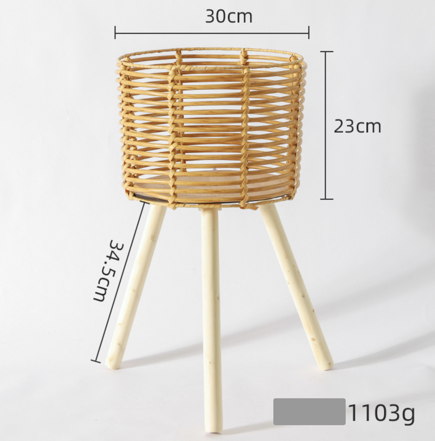 large rattan-like - yellow