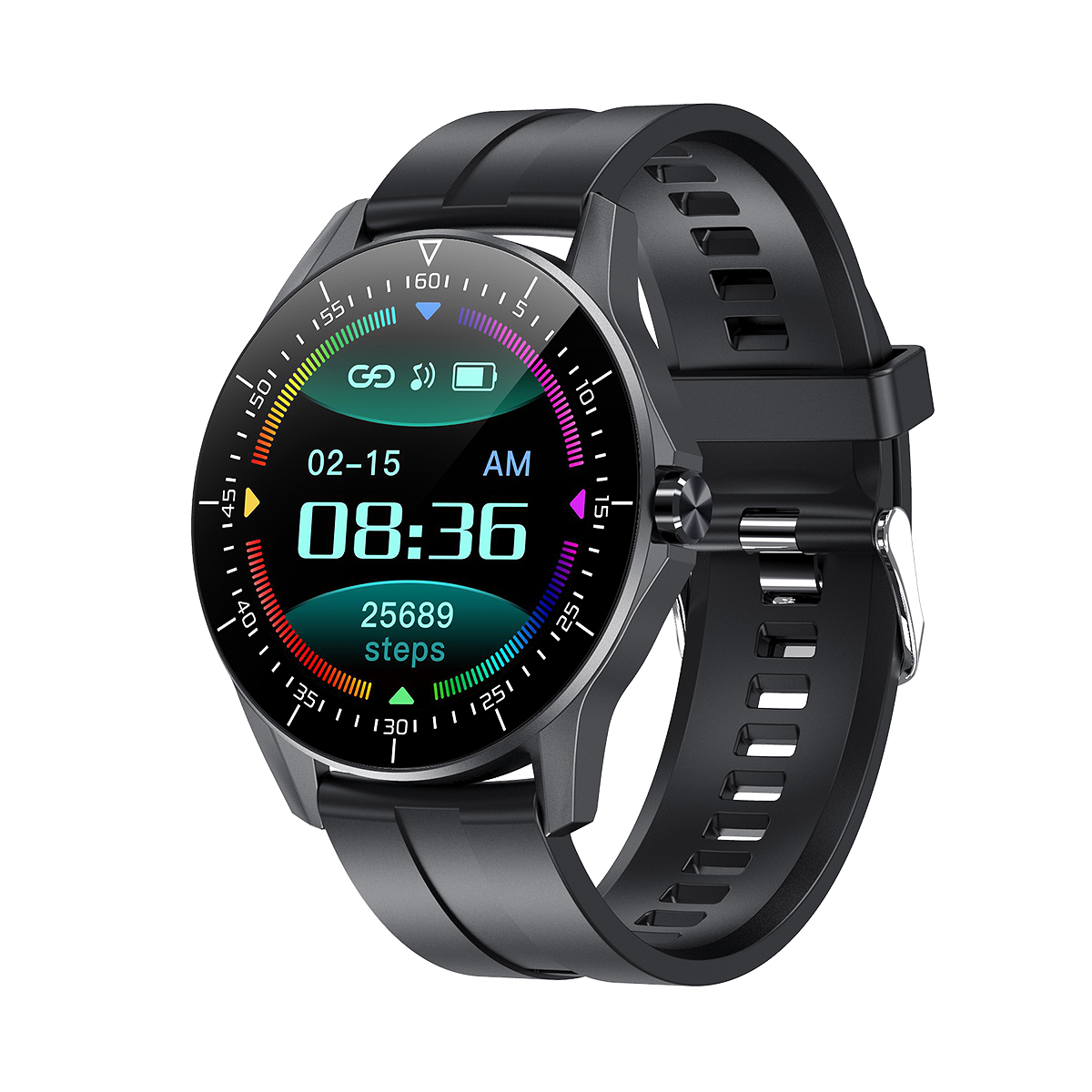 Negro silicona L60 salud negocio deporte reloj inteligente