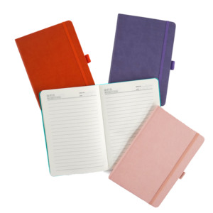 Medium <strong>Notebook</strong> <strong>Elastic</strong> <strong>Strap</strong> B5 PU Leather Cover Regular Lined Paper <strong>Custom</strong> Logo Printed Style Office Use - Product Image 4
