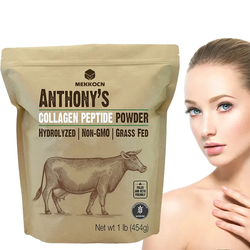 Penjualan terlaris merek pribadi bovine kolagen bubuk kolagen wanita bersinar kolagen murni gelatin dari sapi dalam bubuk