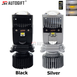ไฟหน้ารถแอพพลิเคชั่น Y3 H4 LED เลนส์โปรเจคเตอร์ขนาดเล็ก3000K-6000K หรี่แสงได้เองควบคุมผ่านแอพพลิเคชั่นสี Hi ต่ำหลอดไฟ3สี - Product Image 1
