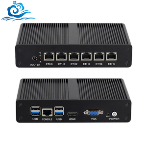 HelorPC Firewall Intel Pentium 4405U 6 Gigabit Ethernet Pfsense Network Sever Fanless Mini PC Computer Router - Product Image 1