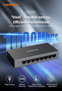 2024 commast חדש 8 יציאות gigabit תעשייתי ethernet מתג תקשורת במקרה רשת מתג תמיכה mdi/MDI-X