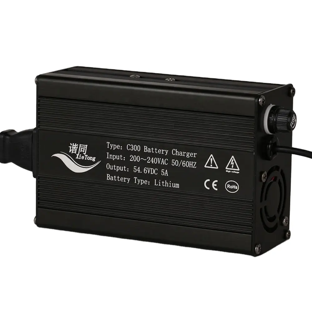 Chargeur de batterie au lithium 12V 24V 36V 48V 60V 72V 84V pour vélo électrique 15A 10A 6A 5A 4A 3.4A 2.5A