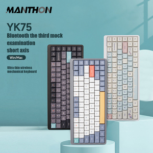 FEKER-Teclado mecánico con cable para ordenador portátil, accesorio con conexión de soldadura de interruptor bajo, 3 modos, BT/2,4G, modelo YK75 - Product Image 1
