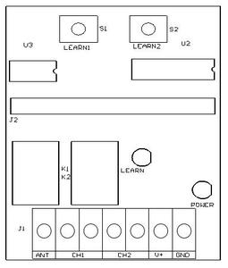 Telecomando universale per porta del Garage ricevitore a 2 canali 433MHZ 433.92mhz con codice di rotolamento fisso ricevitore telecomando - Product Image 5