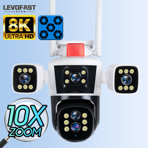 LEVOFAST 4MP Wifi 10X光学变焦安全摄像机8MP 16MP无线四镜头三屏闭路电视PTZ摄像机 - Product Image 5