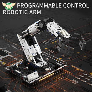 Robots de vapor, juguetes educativos, programación de Control remoto, bloques de construcción, juguete de Control remoto, brazo mecánico, bloques de ensamblaje