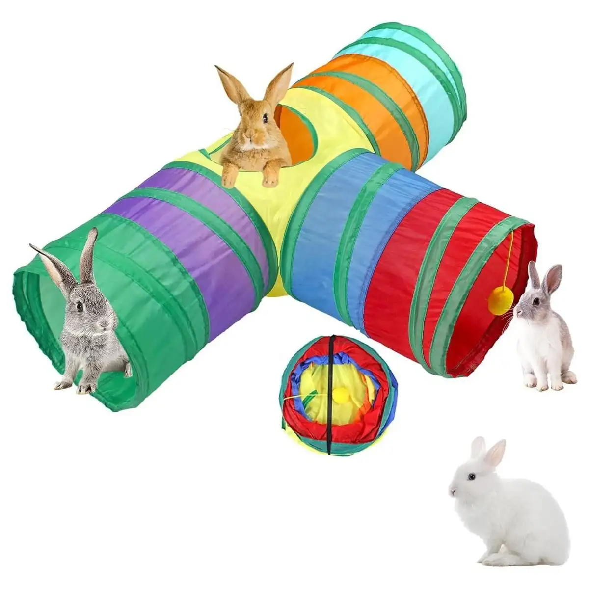 Туннель для домашних животных ZYZPET, складной туннель для морской свиньи, небольшой туннель для животных, игрушки для кошек и щенков