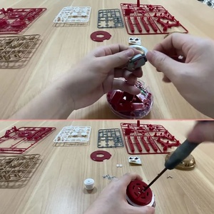 7合1电动陀螺机器人套件儿童diy组装齿轮陀螺仪机器人积木蒸汽科学实验拼图套装 - Product Image 2