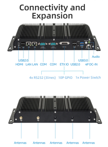 Fanless Industrial PC <strong>Computer</strong> Intel Core I5 I7 2*DDR4 M.2 NVME 2*Intel I225V 2.5G <strong>RS232</strong> RS485 GPIO 4G 5G LTE 9-36V Power Supply - Product Image 6