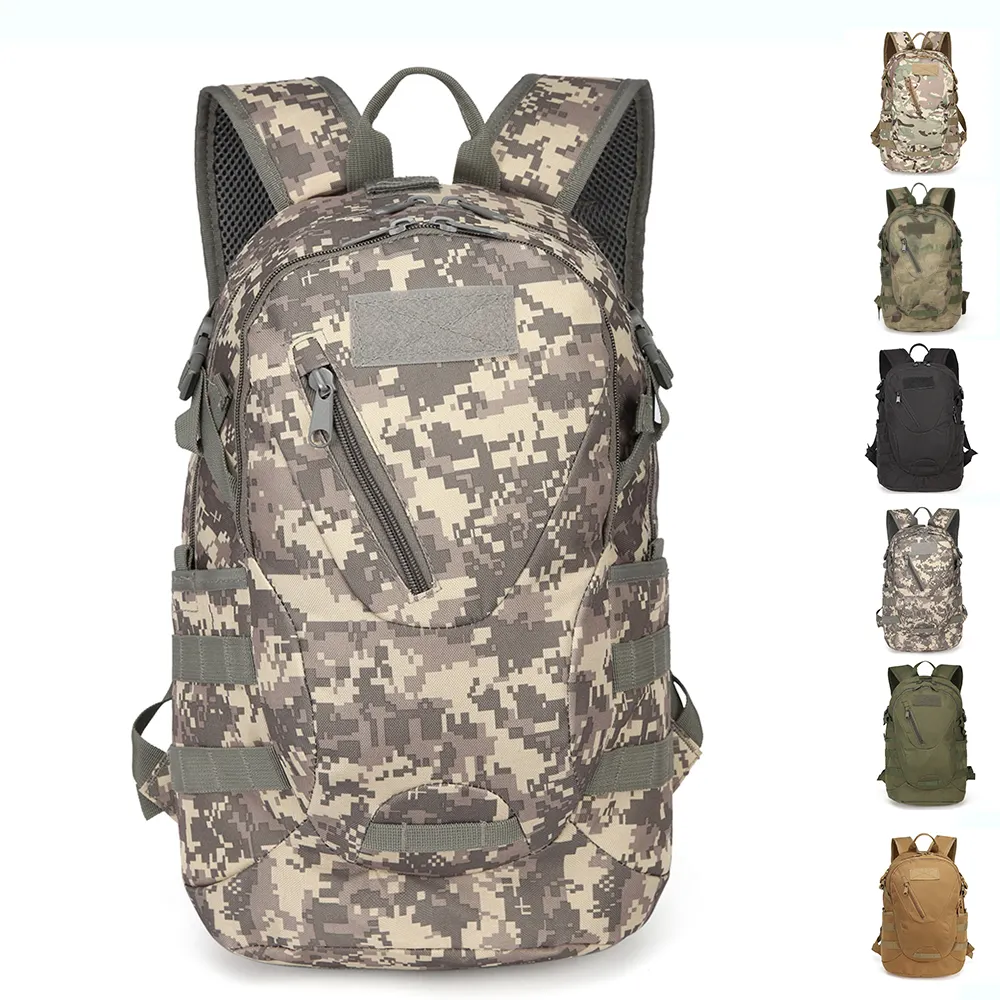 Low moq custom 25l tactical waterproof backpack for outdoor motorcycle running hiking camping range bag