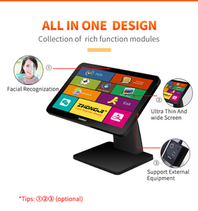 ZHONGJI, terminal POS de pantalla táctil capacitiva de 15,6 pulgadas, sistema de pantalla única de Windows con CPU I3/I5 para caja registradora POS - Product Image 6