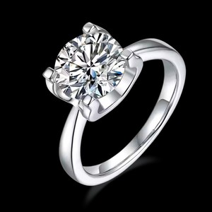 925 Sterling Silver Bốn Móng Vuốt Đầu Bò Moissanite Vòng Đa Năng Sang Trọng Thời Trang Của Phụ Nữ Đề Nghị Nhẫn Cưới - Product Image 6