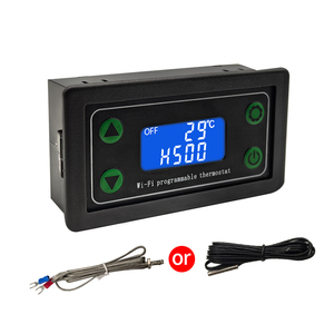 Pantalla digital de alta precisión Wi-fi Controlador de temperatura remoto Calefacción Refrigeración Control de temperatura Termostato con sensor - Product Image 1