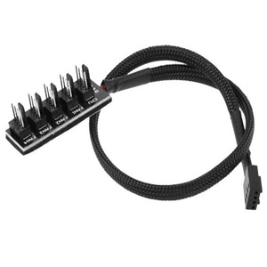 Computer PC Desktop CPU Chassis Fan 4PIN PWM HUB 1:5 3pin 4pin connettore ventola interfaccia espansa a 5 Bit connettore - Product Image 1