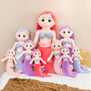 Cute Mermaid Durable Embroidery Cartoon Custom 45/60/80/100/120cm Soft PP Cotton Stuffed Plush <strong>Toy</strong> Super Soft Wholesale - Product Image 6