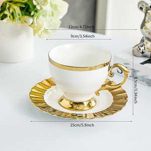 2024 <strong>New</strong> Porcelain Espresso <strong>Cup</strong> <strong>Set</strong> <strong>Design</strong> 6Pcs 250ML Espresso Ceramic Reusable Coffee <strong>Cups</strong> Mug with Saucers <strong>Set</strong> - Product Image 6