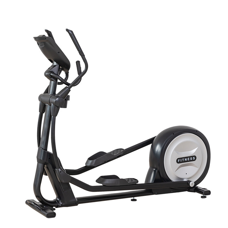 Foldable elliptical trainer with power supply