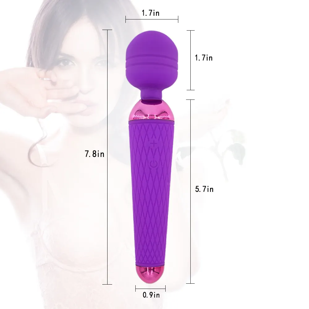 Şarj edilebilir kadın için vibratör el av değnek masaj yetişkin seks oyuncakları çin'de yapılan vibratör