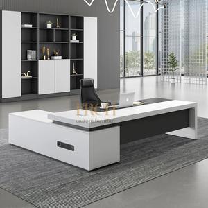 Sturdy and <strong>Durable</strong> Modern Luxury l Shaped <strong>Executive</strong> <strong>Computer</strong> Desk Office Table with Storage Cabinet - Product Image 1
