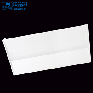 <strong>2</strong> <strong>X</strong> 4' <strong>LED</strong> Center Basket Troffer Light Low Profile 4 Watt Selectable DLC5.1 Premium USA - Product Image 1