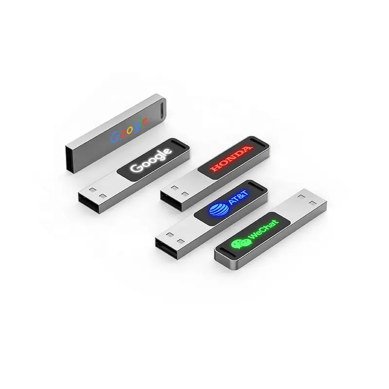 Led light up Logo USB Flash disk 3.0 di memoria 4GB 8GB 32GB 64GB Pen drive 128GB pendriver OEM/ODM