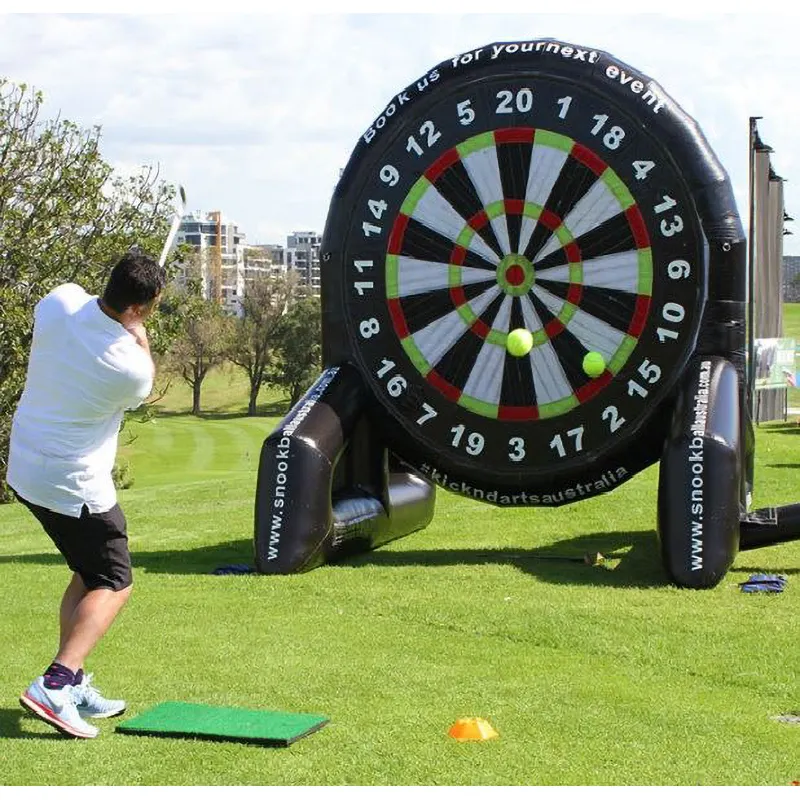 Hot Verkoop Commerciële Fun Giant Velcroes Voetbal Doel Darts Opblaasbare Golf Darts Spel Voor Verkoop
