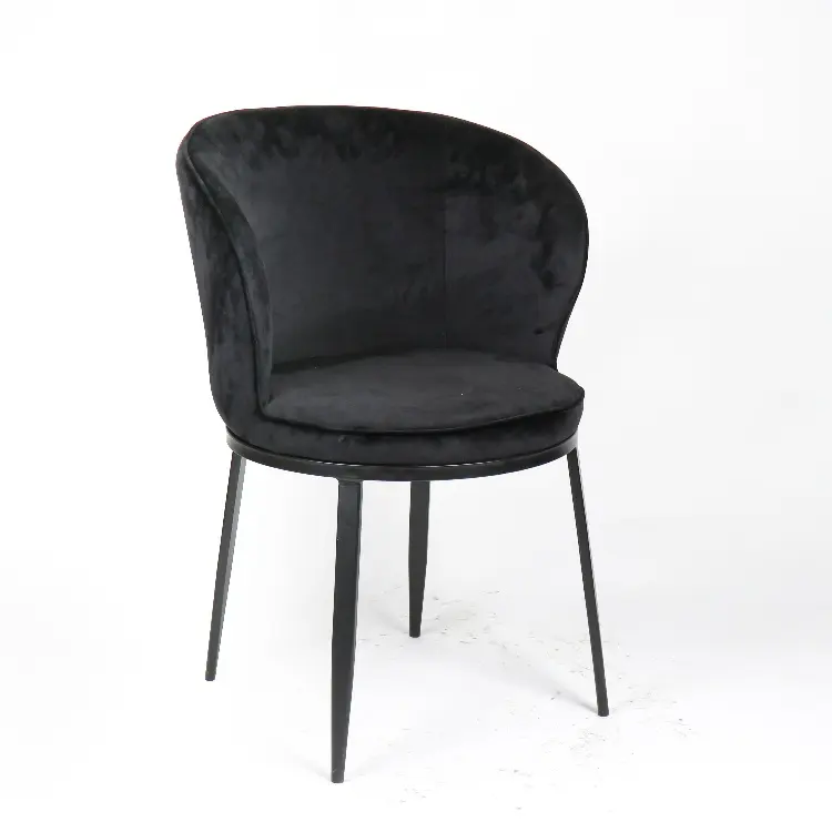 Tissus de canapé en velours noir best-seller pour chaises de salon rembourrées