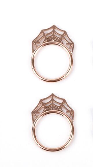 Anillo de malla de oro rosa